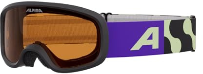 ALPINA PINEY 2.0 - Beschlagfreie, Extrem Robuste & Bruchsichere Skibrille Mit 100% UV-Schutz Für Kinder, sunny-lime matt