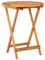 LVHUIDEH Klappbarer Gartentisch mit Schirmloch, Esstisch aus Holz, Lattendesign, wetterfest Terrassenmöbel für BBQ Catering Party Hinterhof, pflegeleicht, 60 x 60 x 75 cm