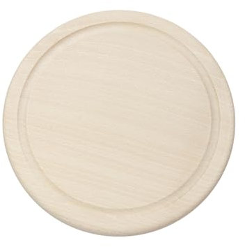 PEEWIT Holzbrett Buche RUND 20cm mit Schneidnut für Vorspeise