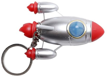 Supvox 2stücke Teiliges Raketen Schlüsselanhänger Set Aus Robustem Material Silberfarbene Weltraum-motiv Anhänger Dekorativ Und Praktisch Für Taschen Rucksäcke Und Schlüssel Geschenk Für