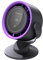 YUEWO Ventilatore da tavolo a parete con schermo LED - 6000mAh USB-C ricaricabile, 100 velocità regolabili, flusso d'aria ad alta velocità, inclinazione di 90° e doppio supporto (Black/Violet)