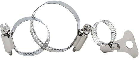 OKDTA 4-inch Stainless Steel Pipe Clamp With Adjustable Worm Gear 105-127mm Hose Clamp, Suitable For Automotive, Industrial，10 Piece 3in