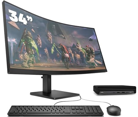 HP Mini PC ProDesk 400 G6 / i5-10500T / 16GB DDR4 512GB M.2 SATA Windows 11 con Monitor 34 Teclado y Raton USB (Reacondicionado)