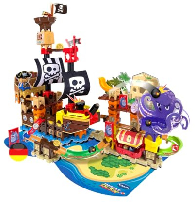 VTech Marble Rush Piratenschiff - 143 Teile Kugelbahn mit Kanone