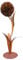 DEWOGA Deko Pusteblume H 130cm auf Platte Edelrost Rost Metall Garten Neu Blume