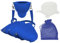 WineHolder Eff Em Concept Weinglashalter mit Halstrageband & Beutel, Wein-Gadget für Weinwanderung, Weinfest, Party, Event, JGA – sicher & freihändig Wein genießen (Blau 5er Set)