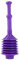JS Jackson Supplies Professional Bellows Accordion Toilet Plunger, Thrust Plunge Removes Heavy Duty Clogs from Clogged Bathroom Toilets, Power Plungers, Jackson Parent (Purple)