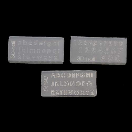 Silikonform Gießform Resin Form Schmuck 3 Stücke Kleine Zahlen Buchstaben Form Kit Alphabet Anhänger UV Harz Silikonform