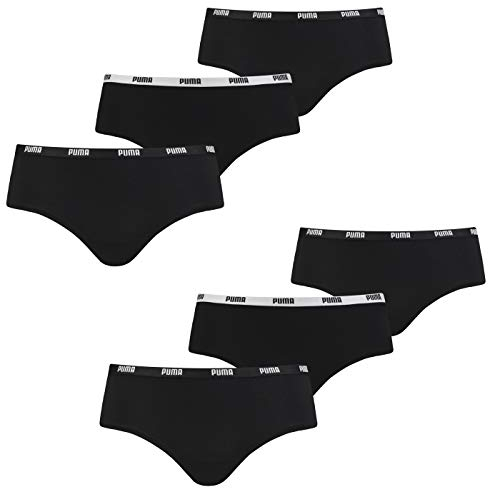 PUMA Women Iconic Hipster Damen Slip Unterwäsche 503007001, Farbe:001 - Black, Bekleidungsgröße:M