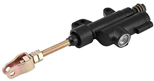 EVGATSAUTO Motorcycle Rear Foot Brake Pump, Aluminum Alloy Hydraulic Master Cylinder Pump Fit for Motorbike ATV Dirt Bike(Black)
