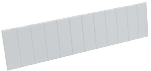 WITTKOWARE Abdeckstreifen für Elektroverteiler, 12TE Deckel für Verteilerreihe, ablängbar, 220x52mm, Farbe hellgrau, 10 Stück