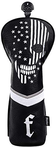 Caiobob Mytag - Copertura per testa di scheletro con teschio da golf, driver per mazze da golf, fairway, in legno