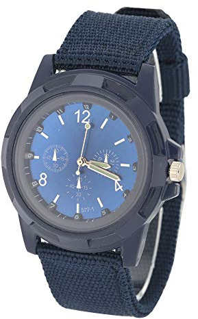 Brrnoo Militär Uhr Armbanduhr Herren, Elektronische Einfache Analoge Armbanduhr, Unisex Erwachsene Analoge Uhr mit Rundem Nylonband Militär Armbanduhr Outdoor Uhr Männer (03)