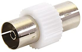 GEFOM 202415 TV-Adapter weiblich, 9 mm, weiß