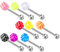 Holibanna 9Pcs Würfel Zunge Barbells Ring Piercing Barbell für Frauen Acryl Kunststoff Piercing Schmuck Halloween Piercing Schmuck