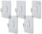 EXEHook Wandhaken Saugnapf/Selbstklebend für Küche, Bad, Caravan transparent (3Kg S eckig 5er Set)