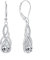 YL Unendlichkeit Keltischer Knoten Tropfen Ohrringe 925 Sterling Silber April Geburtsstein Simuliertes Diamant Ohrringe für Damen
