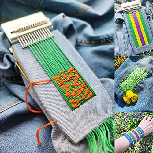 Stopfmaschine Holz Quadratisch Weben Werkzeug DIY Schöne Kunst auf Kleidung Socken Mini Stopfmaschine