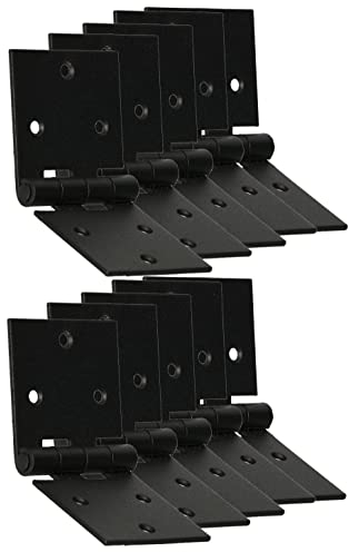 KOTARBAU® 10er Set Türscharnier Kistenband Möbelscharnier 100x50 mm Gerollt Schwarz
