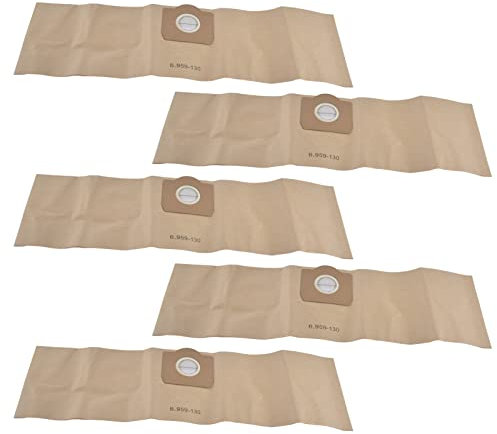 Sac à poussière pour balayeuse, Sac d'aspirateur Durable 5 pièces Accessoire Pratique pour aspirateur Karcher 6.959‑130.0 WD3200 WD3300 WD3500 pour la Maison pour Le Bureau