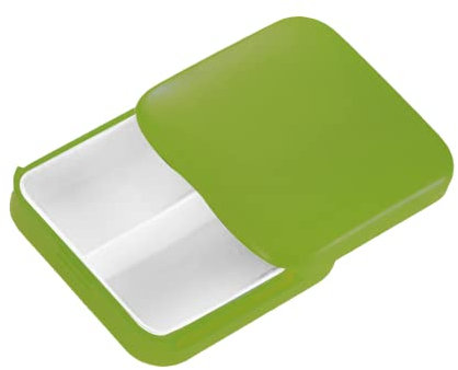 Tablettenbox, 2 Fächer Pillendose, Klein Tablettenbox, Medikamenten-Organizer, Feuchtigkeitsbeständige Pillenbox für Reise & Täglichen Gebrauch (Grün)
