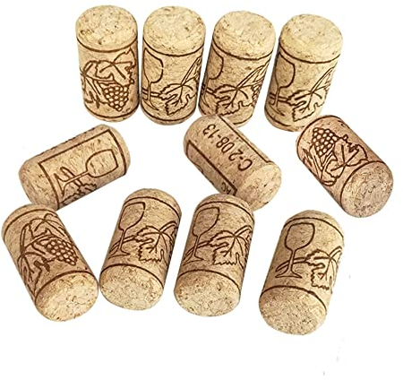 Gativs Weinkorken 50 Stück Korken Korkstopfen Flaschenkorken Sektkorken Naturkorken Bastelkorken für Verkorken von Wein Natürliche Weinkorken Konische Korkstopfen Naturkorken für Wein Korken 21 * 40mm