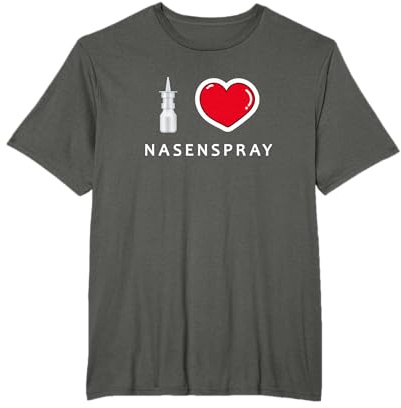 Ich liebe Nasenspray Allergiker Männergrippe Schnupfen T-Shirt