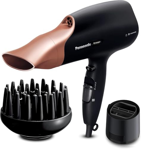 Panasonic EH-NA67 nanoe (Moisture Retainer) Hair Dryer with Diffuser and Oscillating Nozzle for Scalp Protection (Pink Gold)