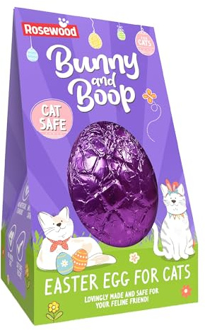 Rosewood Easter Egg for Cats - Cat Safe Chocolate Treat with Catnip, Cocoa Free, Gluten Free, Easter Gift for Cats and Kittens, Easter Cat Treat (45g)