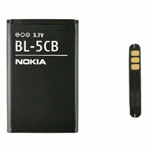 Genuine Original Replacement Rechargeable Nokia Battery Akku BL-5CB 800mAh 3.7V 3.0Wh For Nokia 100 1010 1100 100 106 105 113 103 X2-05 C1-01 1800 3108 2135 6086 6108 6230 N72 N91 (BULK PACKAGING)