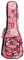 Surwin Ukulelentasche 21 '' 23 '' 26'' Ukulele Case Bag für Sopran Konzert Tenor, Tragbare Ukulelen Tasche Rucksack Aufbewahrung Soft Case Verstellbarem Schultergurt (23 Zoll,Pinke Blumen)