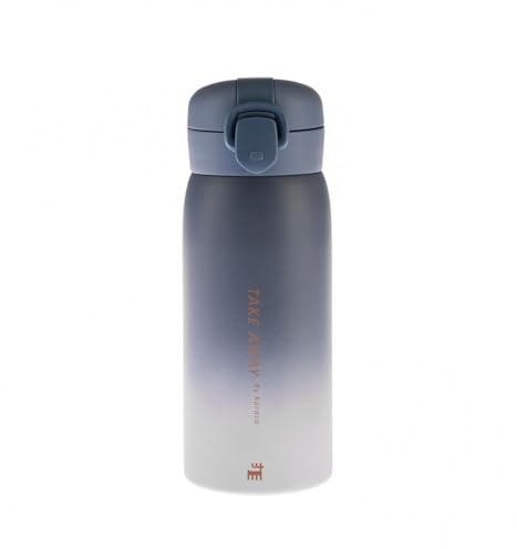 Karaca Skyfall Stahl Auslaufsichere Thermoskanne 350 ml Blau- Robuste Isolierflasche für heiße und kalte Getränke unterwegs