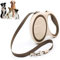 QLXYYFC Ausziehbare Hundeleine, 5 M, 360° Verwicklungsfreie Verlängerte Leine, Rutschfester Griff und Bremsknopf, Geeignet für Kleine und Mittelgroße Hunde Bis Zu 25 Kg (Color : Brown, Size : 5m)
