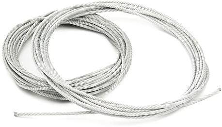 ALFA LOGISTIK Cable de acero de 6 mm de diámetro, 150 m de longitud, por metros, cable de acero galvanizado, cable de acero
