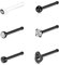 NIUSIMAN 20G Nasenpiercing Stecker Schwarz Schmuck 1 Form Nasepiercing Chirurgenstahl Stahl Nostril Piercing Schmuck Klare dünne kleine Nase Stud Ring für Schule Kristall Nase Studs für Frauen