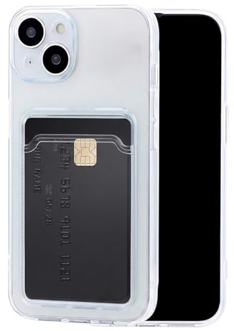 Chengyuanfeng for iPhone 15 Case Clear with Card Holder | Ultra-Slim 1.5mm Anti-Yellow Transparent Minimalist Wallet Cover with Secure One-Card Slot & Tap-and-Go for Daily Commute, Travel, Campus