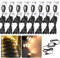 16er Set Treppenbeleuchtung Bodeneinbauleuchten Aussen LED, Ø31mm 12V Warmweiß Bodeneinbaustrahler Mini Spots, IP67 Wasserdicht Deck Light für Küche Garten Gehweg Holzbrücke