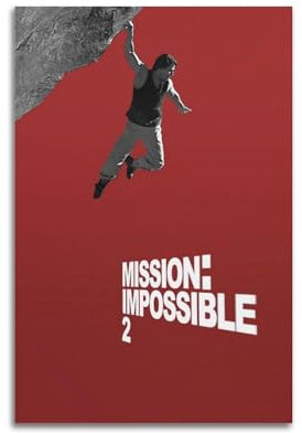 Zamm Leinwandposter Mission Impossible Wandkunst, dekoratives Gemälde, Schlafzimmer, Malposter, 30 x 45 cm, ungerahmter Stil
