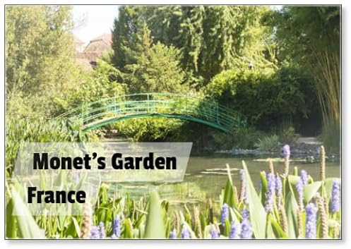 Monets Kühlschrankmagnet Garten und Lilienteich, Governy Frankreich