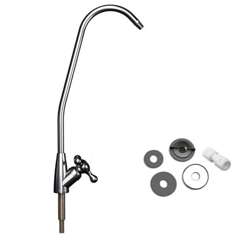 CYMMIYT Waschtischarmatur Küchenwasserhahn verchromt 1/4 Zoll Anschlussschlauch Umkehrosmosefilter Teile für Bäder, Küchen, Gärten(Gooseneck Shape)