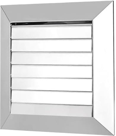 Griglia Aerazione Rettangolare 150 mm, Griglia Aerazione Regolabile in Acciaio Inox, Griglia Ventilazione Camino con Lamelle Mobili, per L'estrazione e la Ventilazione Dell'aria in Ambiente (Argento)