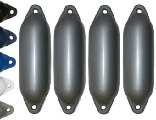 12skipper Bootsfender 4er-Set Majoni Fender Star 45 Langfender - Silber