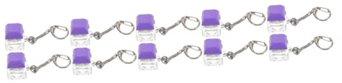 BESPORTBLE 5 Series Llavero Encantos Del Bolso Del Teclado Decoración Clave Decoración Colgante Para Llave Colgante De Tecla De Teclado De o Musical Púrpura Metal 2 Piezas X 5