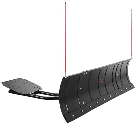 VEVOR Quitanieves, Kit de Pala de Nieves Ajustable de 109/182 cm, Fácil Desmontable, Quitanieves de Montaje Universal con Faldones de Goma Cuchilla de Acero Compatible con la Mayoría de UTV y ATV