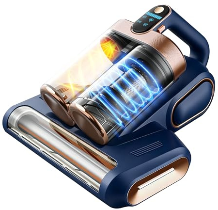 Elecbee Aspiratore acaro senza fili per materassi, aspirapolvere acari con luce UV, indicatore LED, aspiratore materasso ad ultrasuoni, aspirapolvere a mano per materasso, divano, moquette