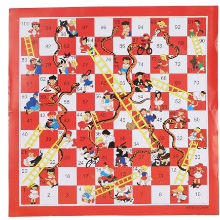 Julihai Snake and Ladder Chess Innovative Family Board Game Compact and Portable Plastic Material