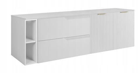 Rodan Moderne Möbel - Schrank Weiß - Möbelstück - Bastelregal – Bastelplatte 160 x 57 x 46 cm