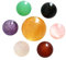 Mina Heal Juego de 7 bolas de cristal natural hechas de calcita amarilla, obsidiana negra, cuarzo rosa, aventurina verde, amatista y ágata roja, para Chakra Fengshui