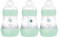 MAM Easy Start Anti-Colic Bottle 5 oz (3-Count), Baby Essentials, Slow Flow Bottles with Silicone Nipple, Baby Bottles for Baby Boy, Blue