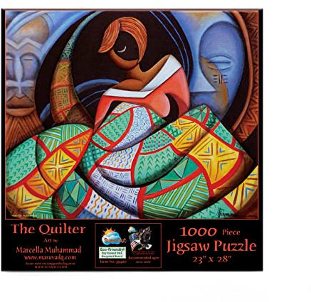 Puzzle SunsOut - Marcella Muhammad: The Quilter, 1.000 piese (Sunsout-39460)